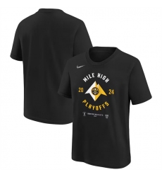 Men's Denver Nuggets Black 2024 Playoffs Mantra T-Shirt
