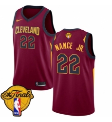 Youth Nike Cleveland Cavaliers #22 Larry Nance Jr. Swingman Maroon 2018 NBA Finals Bound NBA Jersey - Icon Edition