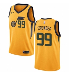 Men's Nike Utah Jazz #99 Jae Crowder Swingman Gold NBA Jersey Statement Edition