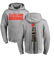 NFL Nike Cleveland Browns #21 Denzel Ward Ash Pullover Hoodie