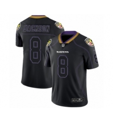 Men's Nike Baltimore Ravens #8 Lamar Jackson Limited Lights Out Black Rush NFL Jersey Men's Nike Baltimore Ravens #8 Lamar Jackson Limited Lights Out Black Rush NFL Jersey