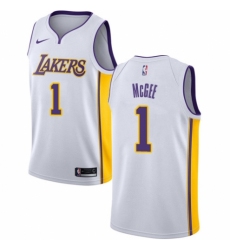 Youth Nike Los Angeles Lakers #1 JaVale McGee Swingman White NBA Jersey - Association Edition