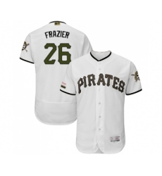 Men's Pittsburgh Pirates #26 Adam Frazier White Alternate Authentic Collection Flex Base Baseball Jersey