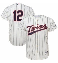 Youth Majestic Minnesota Twins #12 Jake Odorizzi Authentic Cream Alternate Cool Base MLB Jersey