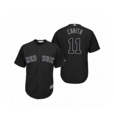 Men's Boston Red Sox #11 Rafael Devers Carita Black 2019 Players Weekend Replica Jersey