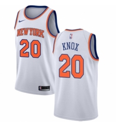 Youth Nike New York Knicks #20 Kevin Knox Swingman White NBA Jersey - Association Edition