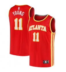 Men's Atlanta Hawks #11 Trae Young Fanatics Branded Red 2020-21 Fast Break Player Jersey