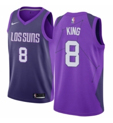 Men's Nike Phoenix Suns #8 George King Authentic Purple NBA Jersey - City Edition