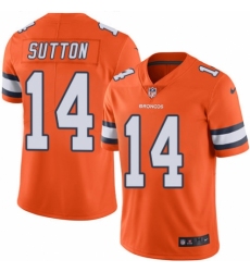 Men's Nike Denver Broncos #14 Courtland Sutton Limited Orange Rush Vapor Untouchable NFL Jersey Men's Nike Denver Broncos #14 Courtland Sutton Limited Orange Rush Vapor Untouchable NFL Jersey