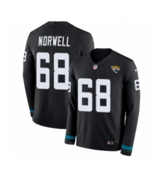 Men's Nike Jacksonville Jaguars #68 Andrew Norwell Limited Black Therma Long Sleeve NFL Jersey