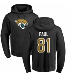 NFL Nike Jacksonville Jaguars #81 Niles Paul Black Name & Number Logo Pullover Hoodie