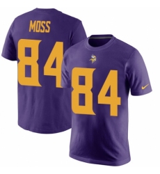 NFL Nike Minnesota Vikings #84 Randy Moss Purple Rush Pride Name & Number T-Shirt