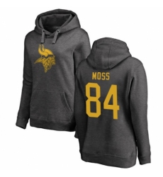 NFL Women's Nike Minnesota Vikings #84 Randy Moss Ash One Color Pullover Hoodie