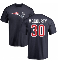 NFL Nike New England Patriots #30 Jason McCourty Navy Blue Name & Number Logo T-Shirt