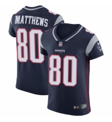 Men's Nike New England Patriots #80 Jordan Matthews Navy Blue Team Color Vapor Untouchable Elite Player NFL Jersey