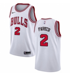 Women's Nike Chicago Bulls #2 Jabari Parker Swingman White NBA Jersey - Association Edition
