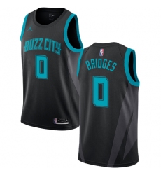 Men's Nike Jordan Charlotte Hornets #0 Miles Bridges Swingman Black NBA Jersey - 2018 19 City Edition