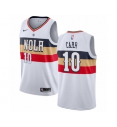 Men's Nike New Orleans Pelicans #10 Tony Carr White Swingman Jersey - Earned Edition