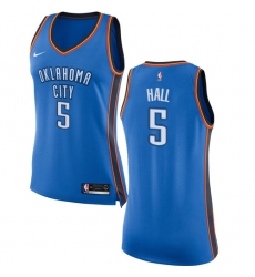 Women's Nike Oklahoma City Thunder #5 Devon Hall Swingman Royal Blue NBA Jersey - Icon Edition