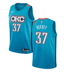 Youth Nike Oklahoma City Thunder #37 Kevin Hervey Swingman Turquoise NBA Jersey - City Edition