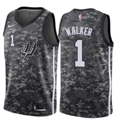 Men's Nike San Antonio Spurs #1 Lonnie Walker Swingman Camo NBA Jersey - City Edition