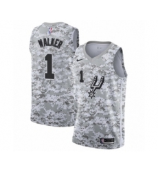 Men's San Antonio Spurs #1 Lonnie Walker White Swingman Jersey - Earned Edition