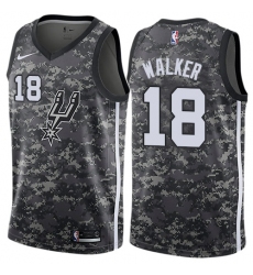 Women's Nike San Antonio Spurs #18 Lonnie Walker Swingman Camo NBA Jersey - City Edition
