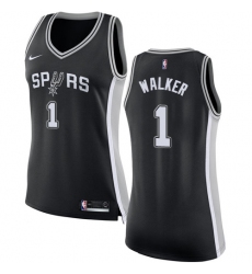 Youth Nike San Antonio Spurs #1 Lonnie Walker Swingman Black NBA Jersey - Icon Edition
