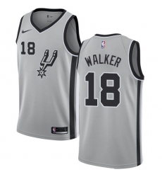 Youth Nike San Antonio Spurs #18 Lonnie Walker Swingman Silver NBA Jersey Statement Edition