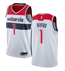 Women's Nike Washington Wizards #1 Austin Rivers Authentic White NBA Jersey - Association Edition