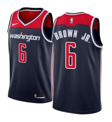 Women's Nike Washington Wizards #6 Troy Brown Jr. Swingman Navy Blue NBA Jersey Statement Edition