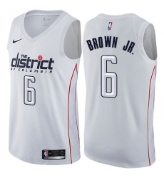 Youth Nike Washington Wizards #6 Troy Brown Jr. Swingman White NBA Jersey - City Edition