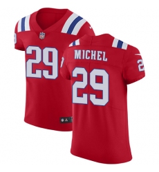 Men's Nike New England Patriots #29 Sony Michel Red Alternate Vapor Untouchable Elite Player NFL Jersey