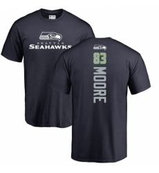 NFL Nike Seattle Seahawks #83 David Moore Navy Blue Backer T-Shirt