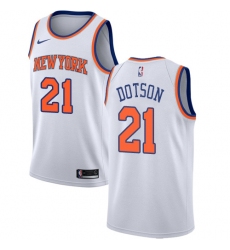 Youth Nike New York Knicks #21 Damyean Dotson Swingman White NBA Jersey - Association Edition