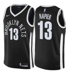 Women's Nike Brooklyn Nets #13 Shabazz Napier Swingman Black NBA Jersey - City Edition