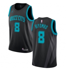 Youth Nike Jordan Charlotte Hornets #8 Bismack Biyombo Swingman Black NBA Jersey - 2018 19 City Edition
