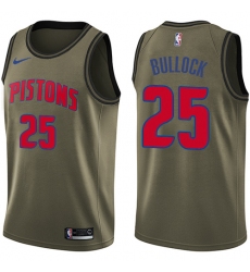 Youth Nike Detroit Pistons #25 Reggie Bullock Swingman Green Salute to Service NBA Jersey