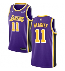 Women's Nike Los Angeles Lakers #11 Michael Beasley Swingman Purple NBA Jersey - Statement Edition