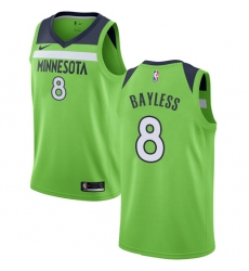 Women's Nike Minnesota Timberwolves #8 Jerryd Bayless Swingman Green NBA Jersey Statement Edition