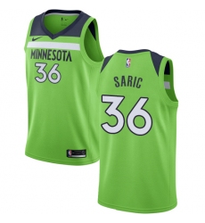 Men's Nike Minnesota Timberwolves #36 Dario Saric Swingman Green NBA Jersey Statement Edition