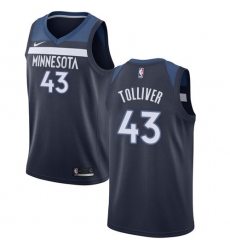 Men's Nike Minnesota Timberwolves #43 Anthony Tolliver Swingman Navy Blue NBA Jersey - Icon Edition