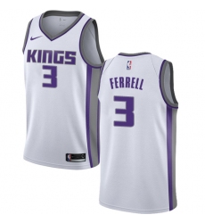 Men's Nike Sacramento Kings #3 Yogi Ferrell Swingman White NBA Jersey - Association Edition
