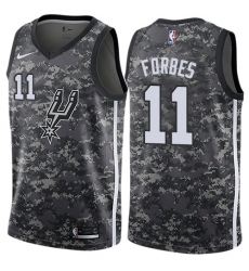 Women's Nike San Antonio Spurs #11 Bryn Forbes Swingman Camo NBA Jersey - City Edition