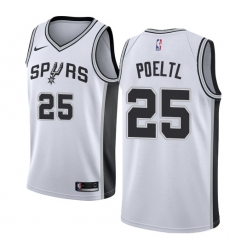 Women's Nike San Antonio Spurs #25 Jakob Poeltl Swingman White NBA Jersey - Association Edition