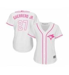 Women's Toronto Blue Jays #27 Vladimir Guerrero Jr. Replica White Fashion Cool Base Baseball Jersey