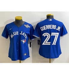 Women's Toronto Blue Jays #27 Vladimir Guerrero Jr. Royal 2025 World Series Cool Base Stitched Baseball Jersey(Run Small)