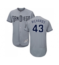 Men's San Diego Padres #43 Garrett Richards Authentic Grey Road Cool Base Baseball Jersey