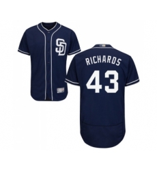 Men's San Diego Padres #43 Garrett Richards Navy Blue Alternate Flex Base Authentic Collection Baseball Jersey