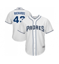 Men's San Diego Padres #43 Garrett Richards Replica White Home Cool Base Baseball Jersey